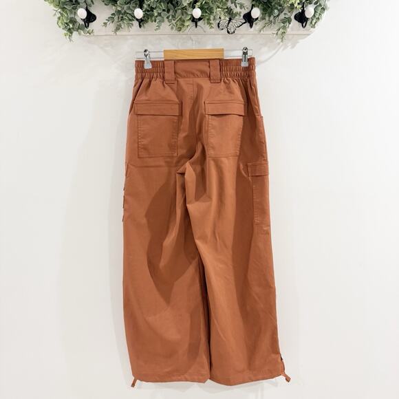 Jordan’s Women’s Cargo Ankle Zip Baggy Pant Rust Retro Size XS ZZ-628 - Picture 2 of 4